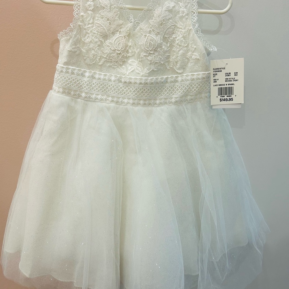 David's Bridal Ivory Lace Dress